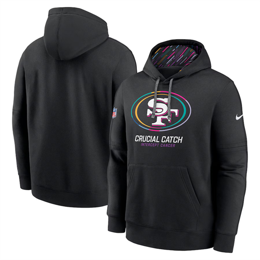 Men's Black San Francisco 49ers 2024 Crucial Catch Club Pullover Hoodie